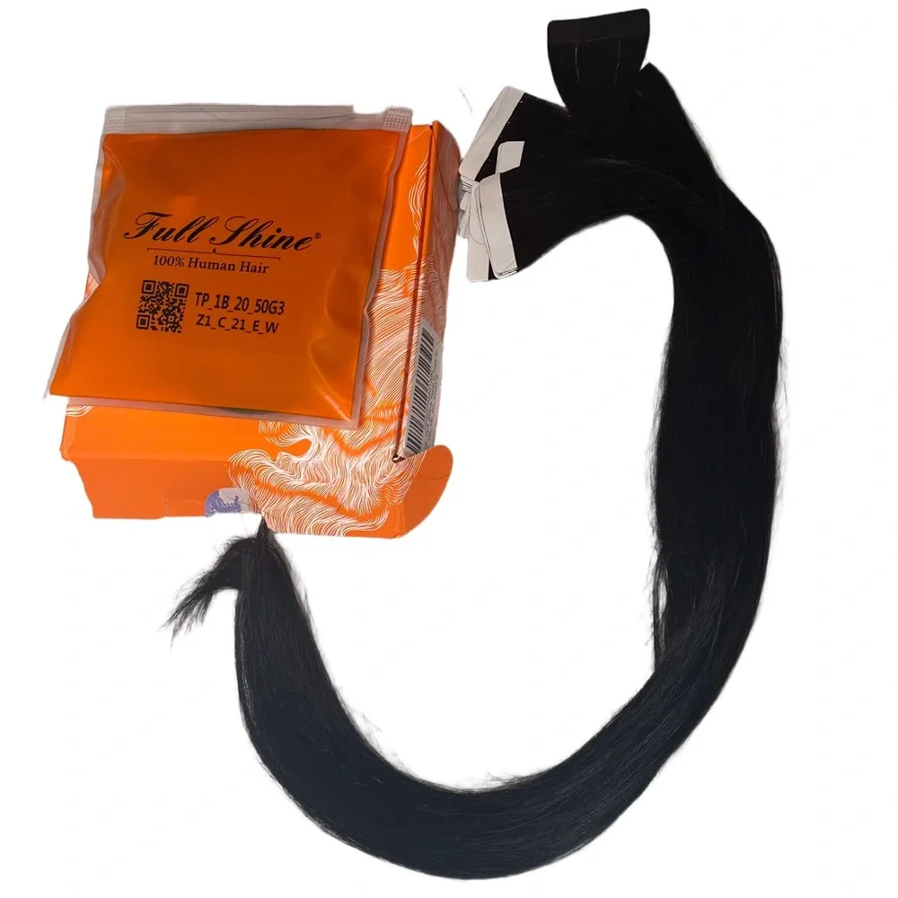 Full Shine Tape in Hair Extensions Color 1B Black 2 boxes.
